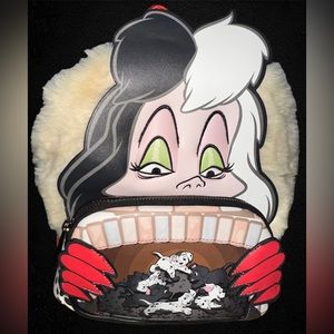 Loungefly Disney Villains Scene Cruella 101 Dalmatians Mini Backpack